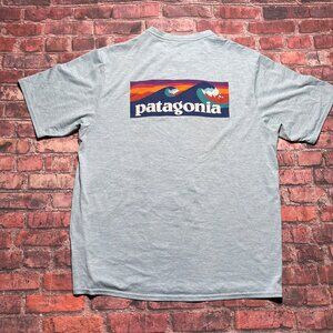Patagonia Men M Capilene Cool Daily TShirt Blue Moisture Wicking UPF Performance